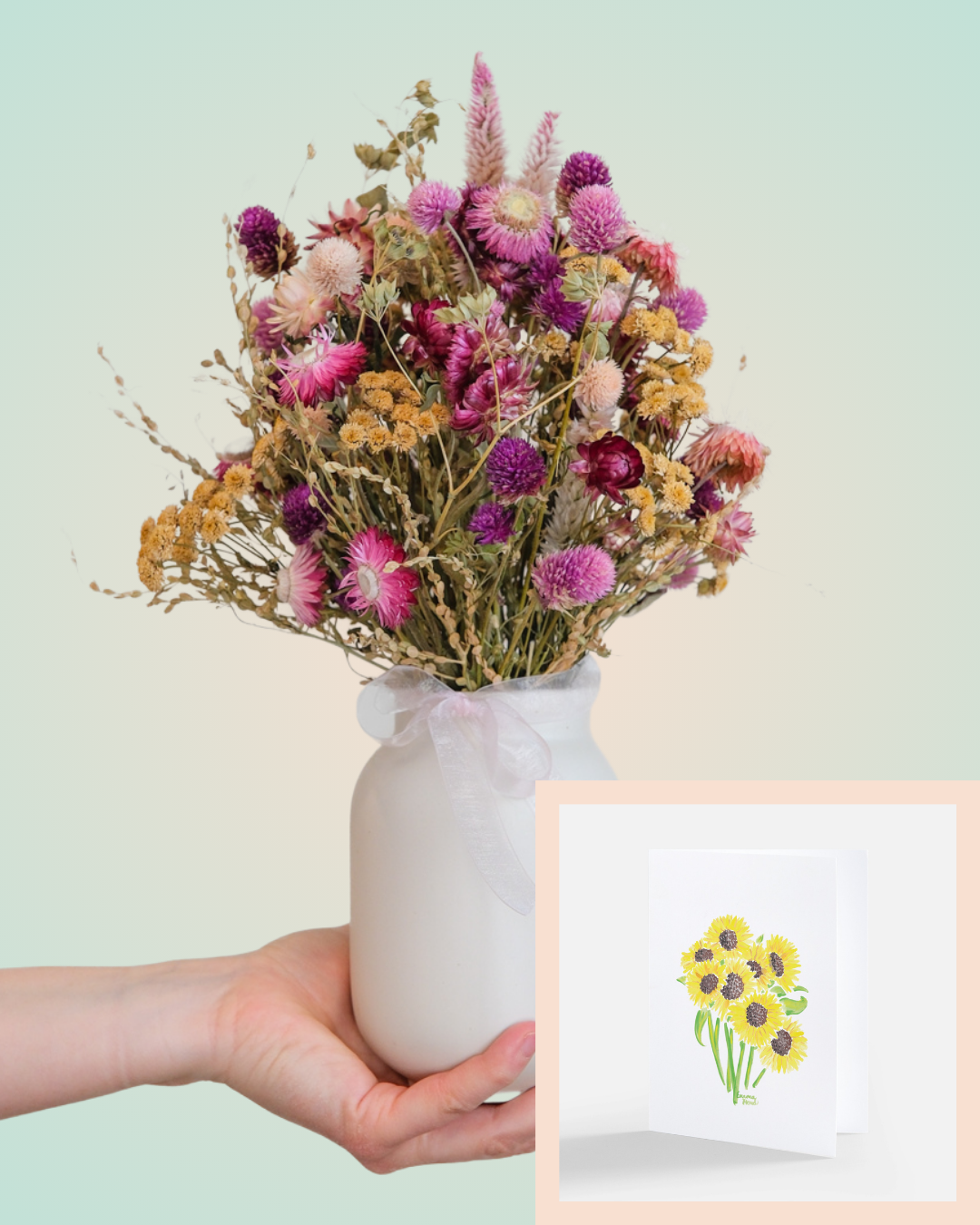 Standard Dried Flower Arrangement